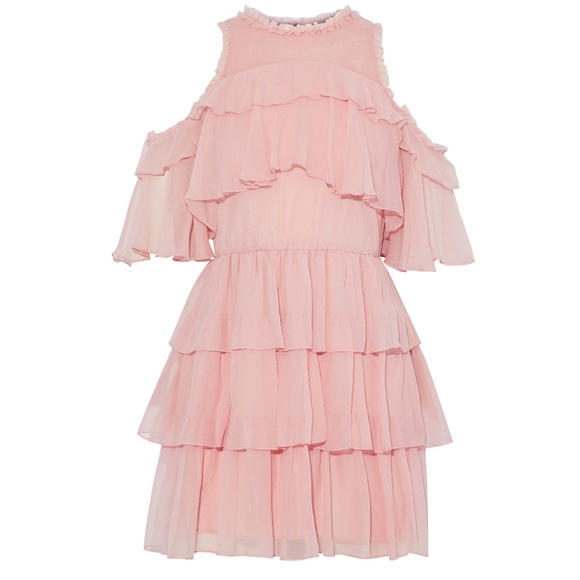 Alice + Olivia Dresses & Skirts - ALICE+OLIVIA blush chiffon ruffle mini dress